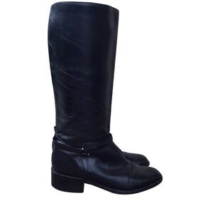 Studio Works The Sharry Boot Black Leather Riding Boots